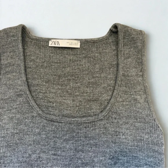 🩶 Zara Ribbed Knit 2-Piece Set – Size L - Picture 12 of 12